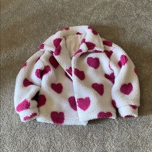 Fuzzy heart coat- see description